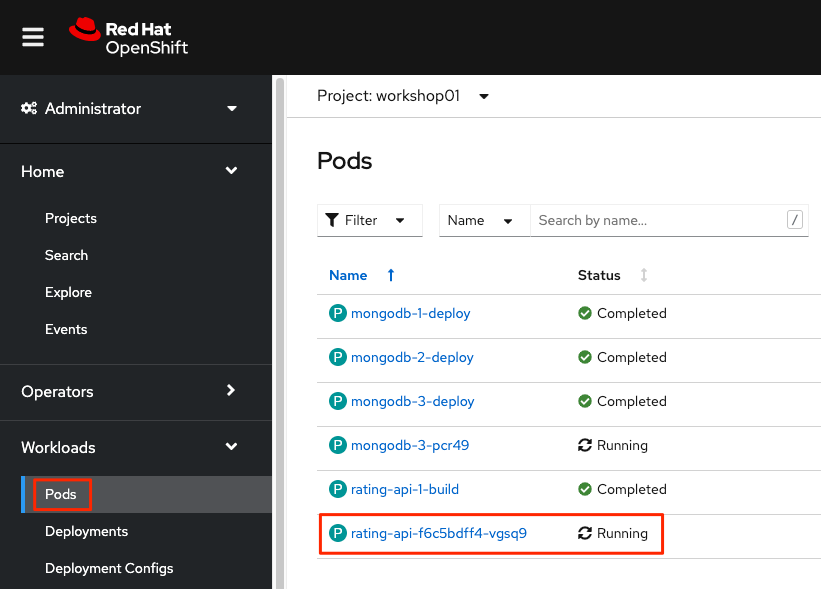 Navigate to verify mongoDB connection