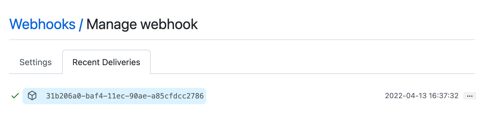 GitHub webhook success