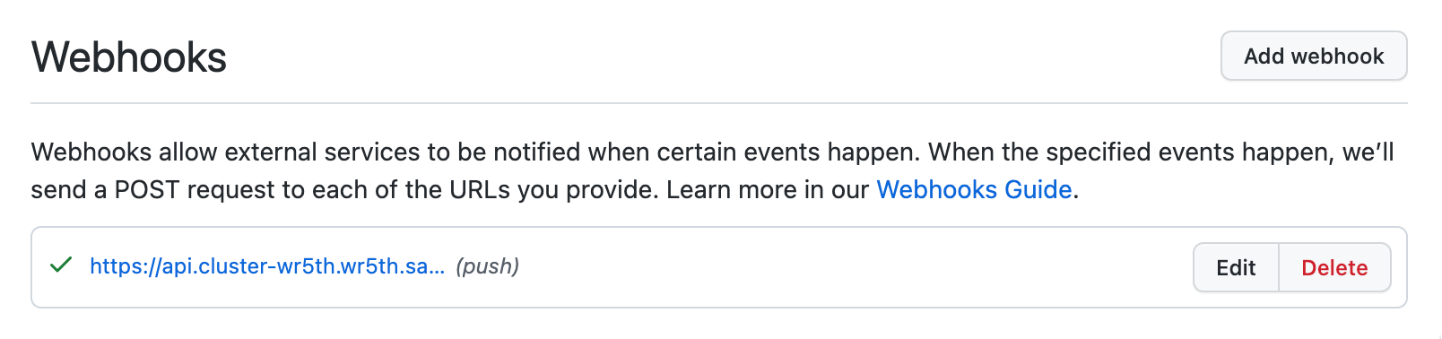 GitHub webhook success2